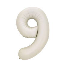 34 inch White Sand Big Number "9" Foil Balloon