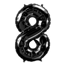 بالون رقم 8 أسود كبير بالون رقم 8 أسود كبير
