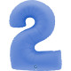 40 inch Number 2 Soft Matte Lotus Blue balloon