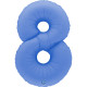 40 inch Number 8 Soft Matte Lotus Blue balloon 40 inch Number 8 Soft Matte Lotus Blue balloon