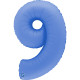 40 inch Number 9 Soft Matte Lotus Blue balloon