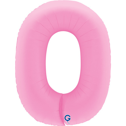 40 inch Number 0 Soft Matte Sakura Pink balloon 40 inch Number 0 Soft Matte Sakura Pink balloon