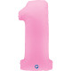 40 inch Number 1 Soft Matte Sakura Pink balloon