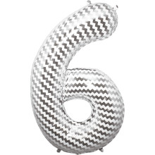 34 inch Number 6 - Chevron 34 inch Number 6 - Chevron