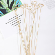 10 Pieces Metal Wire Floral Place Card Holder - Hearts