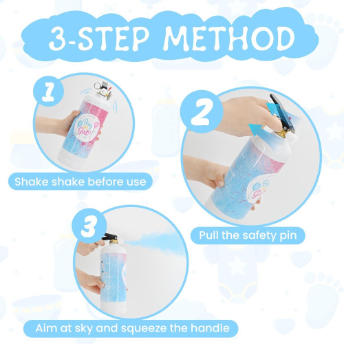 Gender Reveal Fire Extinguisher Color Blasters - Jambo - Blue