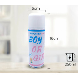 serpentina spray gender reveal - Blue