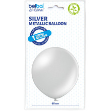 24 inch Latex balloon Metallic SILVER 1 count 24 inch Latex balloon Metallic SILVER 1 count