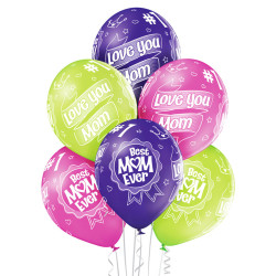 12 inch Best Mom Ever balloon 6 pcs