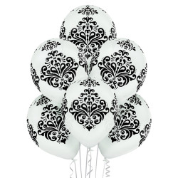 12 inch Damask balloon 6 pcs