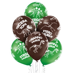 12 inch Dino Skelets balloon 6 pcs