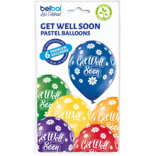 12 inch Get Well Soon balloon 6 pcs