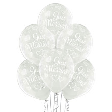 12 inch Just Married Transparent balloon 6 pcs 12 inch Just Married Transparent balloon 6 pcs