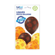 بالون اوراق اشجار مطبوع 12 إنش (6حبات)