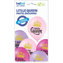 بالون ملكة صغيرة مطبوع 12 إنش (6حبات)