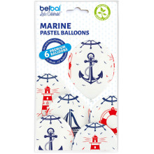 بالون البحرية مطبوع 12 إنش (6حبات)
