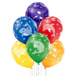 12 inch Marine Animals balloon 6 pcs