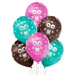 12 inch Owls balloon 6 pcs