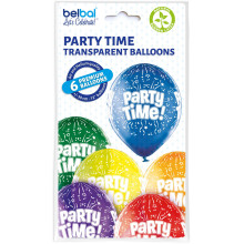بالون وقت الاحتفال مطبوع 12 إنش (6حبات)