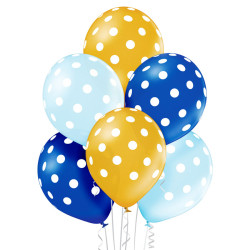 12 inch Polka Dots Boy balloon 6 pcs
