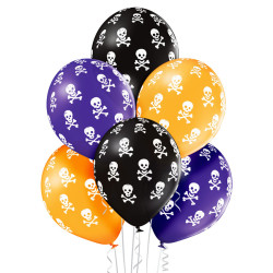 12 inch Skulls balloon 6 pcs