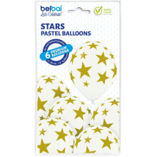 12 inch Stars (white) balloon 6 pcs