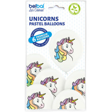 بالون وحيد القرن مطبوع 12 إنش (6حبات)