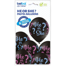 12 inch He or She? balloon 6 pcs