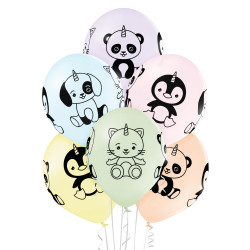 12 inch Unicorn Animals balloon 6 pcs