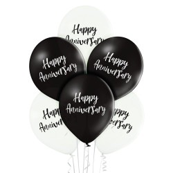 12 inch Happy Anniversary balloon 6 pcs