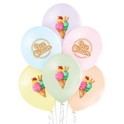 12 inch Ice Cream balloon 6 pcs
