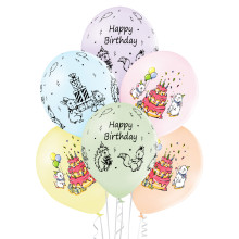 12 inch Cute Birthday balloon 6 pcs 12 inch Cute Birthday balloon 6 pcs