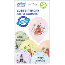 12 inch Cute Birthday balloon 6 pcs