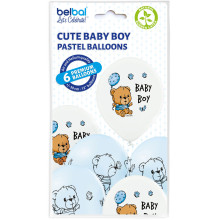 12 inch Cute Baby Boy balloon 6 pcs