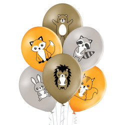 12 inch Forest Animals balloon 6 pcs