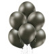 12 inch Latex balloon ANTHRACITE GLOSSY CHROME