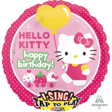 28 inch singing Hello Kitty Birthday balloon 28 inch singing Hello Kitty Birthday balloon