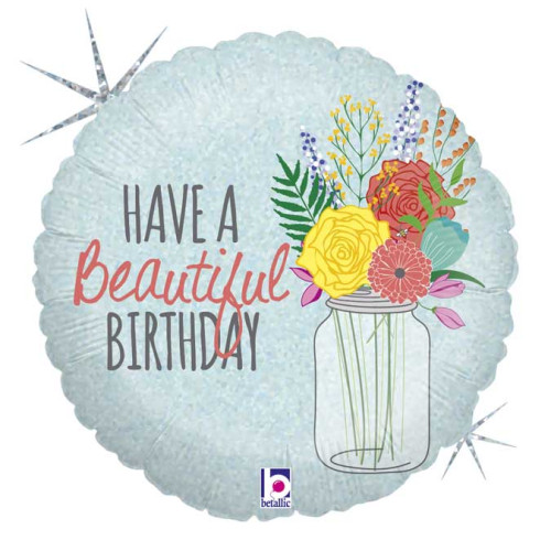 18 inch Beautiful Birthday balloon 18 inch Beautiful Birthday balloon