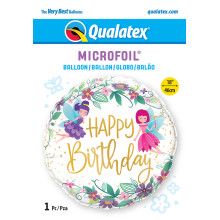 18 inch Birthday Wild Flower Fairies balloon