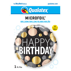 18 inch Birthday Big Metallic Dots balloon