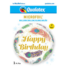 18 inch Birthday Peacock Feathers balloon
