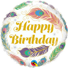 18 inch Birthday Peacock Feathers balloon 18 inch Birthday Peacock Feathers balloon