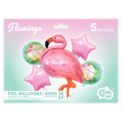 Flamingo set , 5 pcs Balloon Bouquet