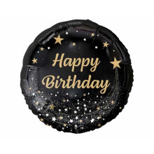 18 inch balloon Happy Birthday, black 18 inch balloon Happy Birthday, black