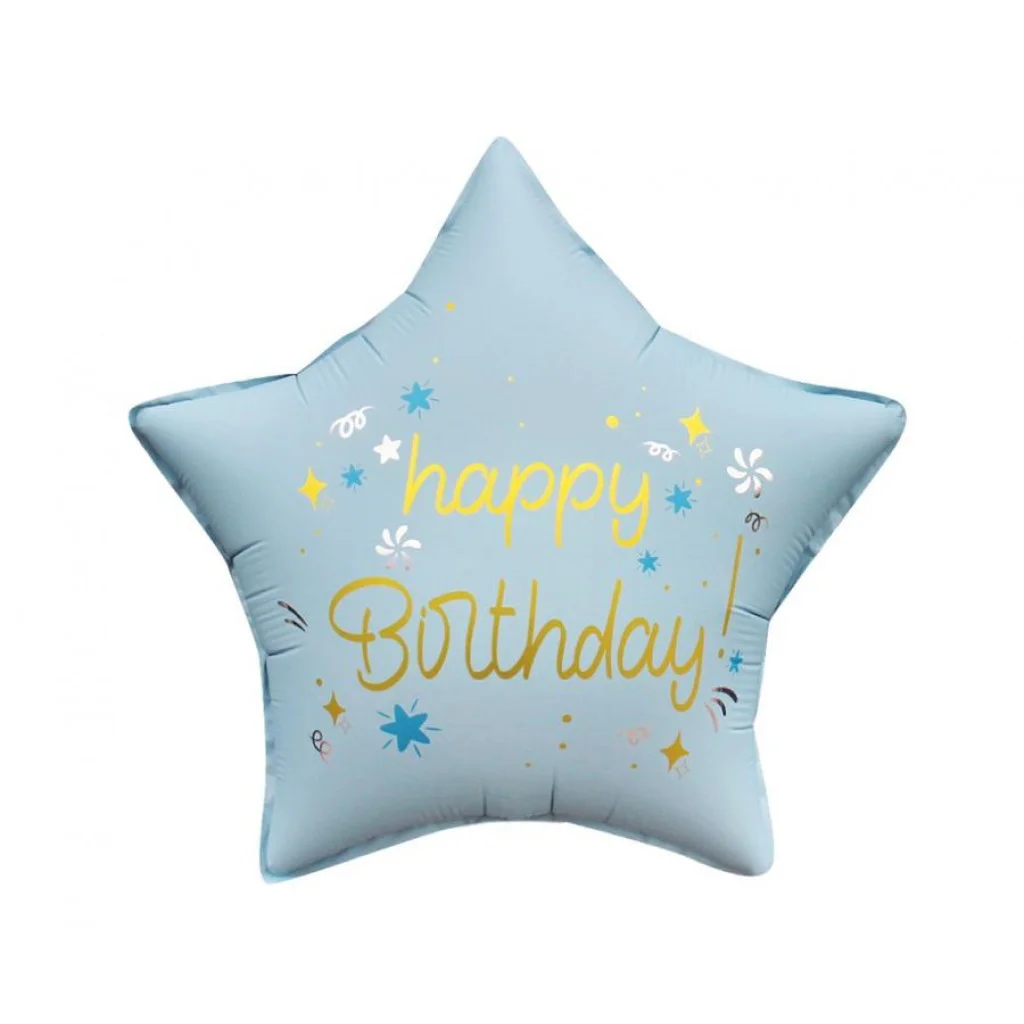 18 inch Happy Birthday matt blue balloon | Winner Party