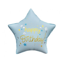 بالون عيد ميلاد سماوي ساتين 18 إنش بالون عيد ميلاد سماوي ساتين 18 إنش