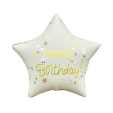 بالون عيد ميلاد ابيض ساتين 18 إنش بالون عيد ميلاد ابيض ساتين 18 إنش