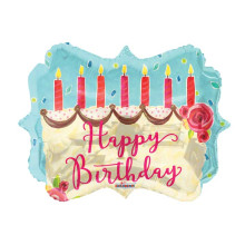 بالون عيد ميلاد كيكة وشموع 18 إنش بالون عيد ميلاد كيكة وشموع 18 إنش