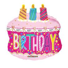 بالون عيد ميلاد كيكة 20 إنش بالون عيد ميلاد كيكة 20 إنش