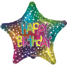 18 inch Birthday Star Multicolour Balloon 18 inch Birthday Star Multicolour Balloon